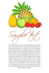 Colorful Fruits Theme with Sample Text